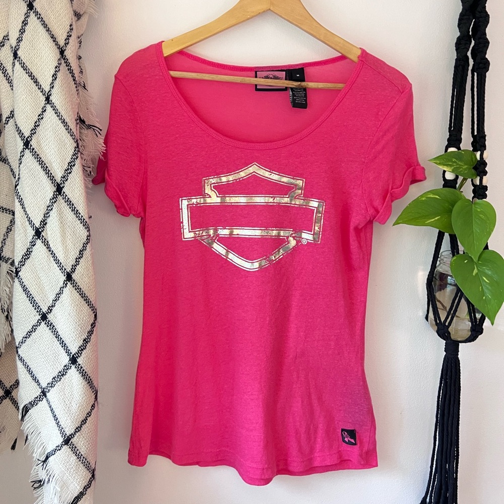Harley-Davidson Breast Cancer Awareness Shirt